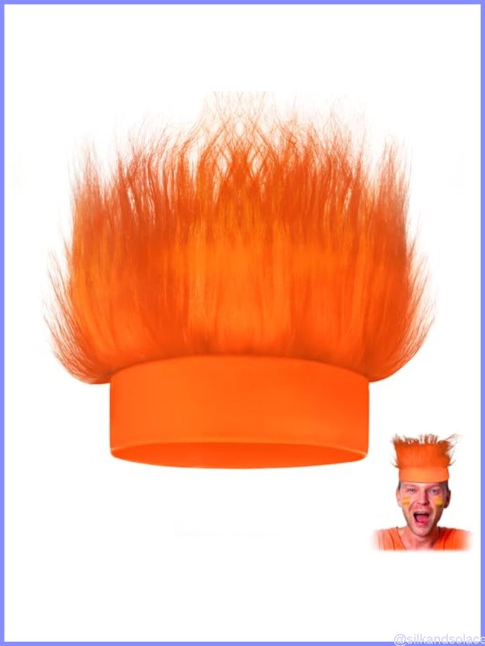 Fuzzy Hairy Costume Headband Crazy Hair Wig Accessory for Halloween Cosplay